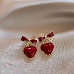 Korean Earrings | Crystal Pearl Tassel Earrings with Gold Plating | Stylish & Elegant Stud for Girls & Women - Image 3